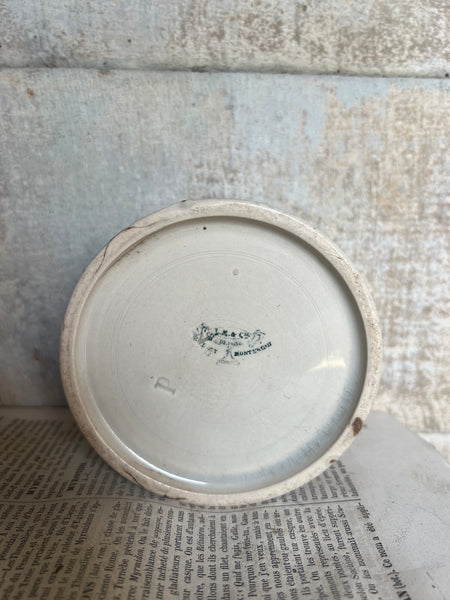 Small French Creil Et Montereau Antique Pot