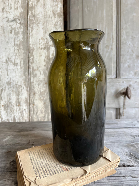 Stunning Green French Vintage Truffle Jar