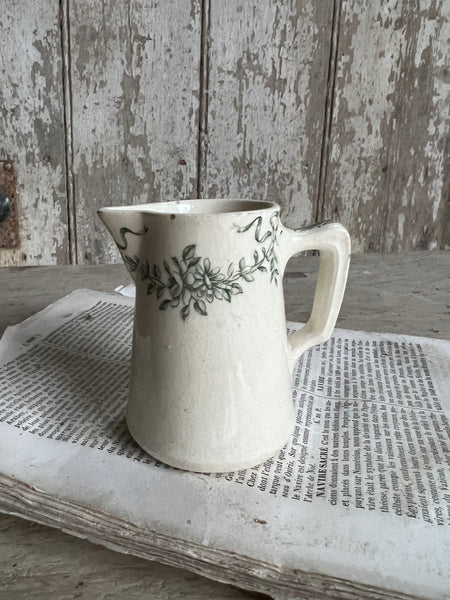 Small Vintage French Transfer Jug