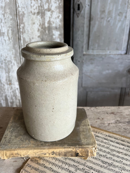 French Vintage Stoneware Preserves Jar