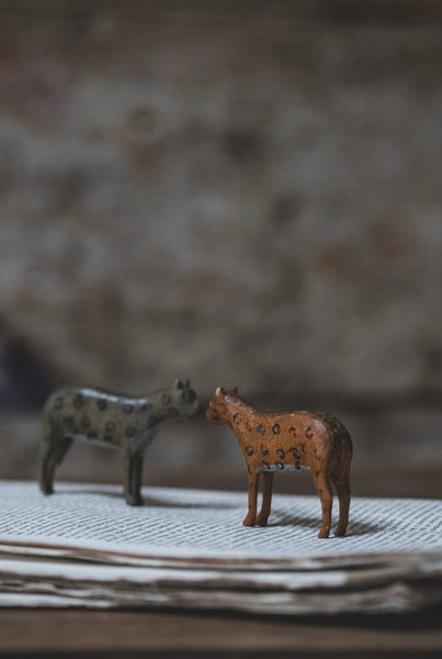 Sweet Vintage Wooden Leopards