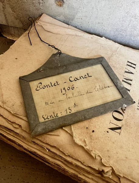 Vintage French Wine Tag