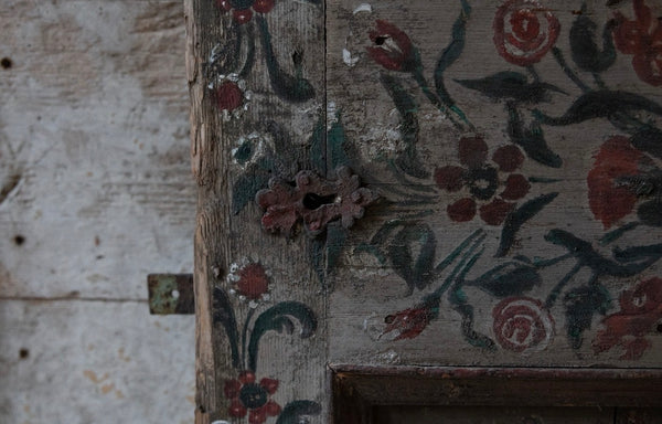 Antique Painted French Door