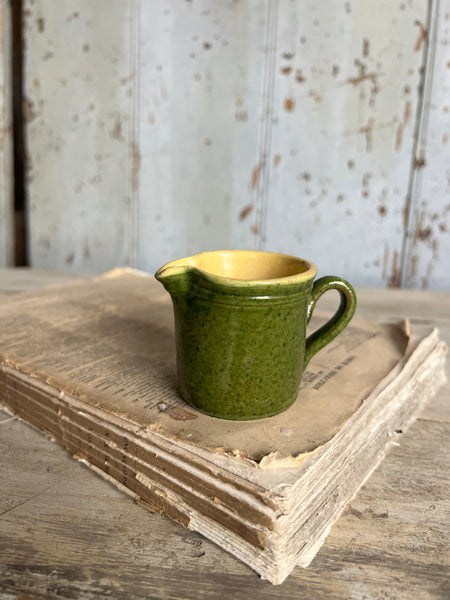 Mini Vintage French Green Jug