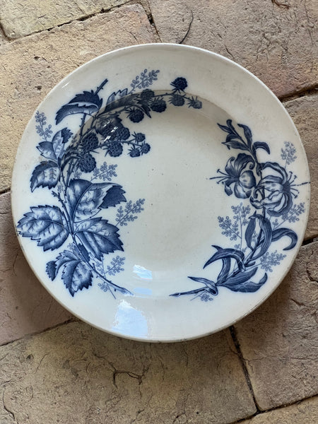 Beautiful Blackberries Vintage Dish