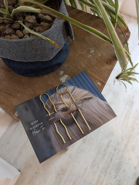 Mini-Pins Brass Hairpin Set of 2