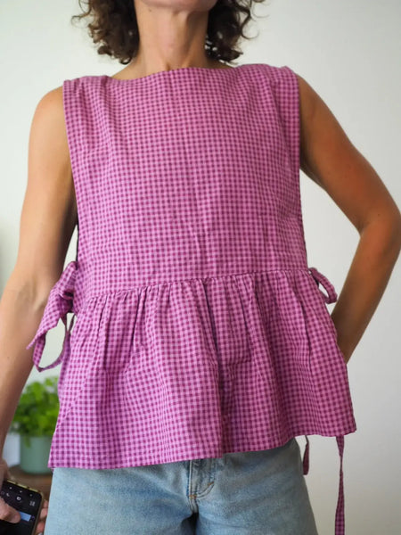 Winnie Pinny - Fig Check Cotton