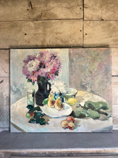 Large French Floral Paintng