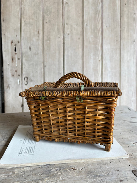 Little Vintage Wicker Basket on legs