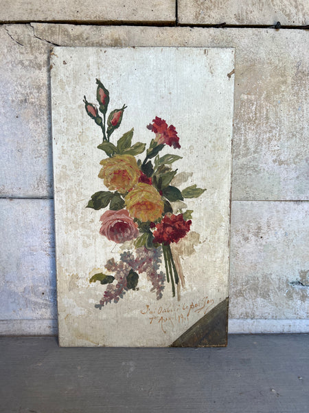 French Floral Oil Painting