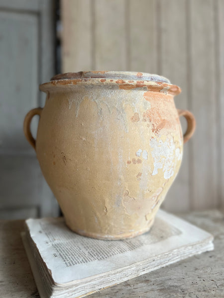 Large Vintage Chippy Natural Vase