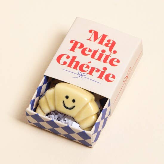 Lisa Angel Tiny Matchbox Ceramic Tokens: Croissant