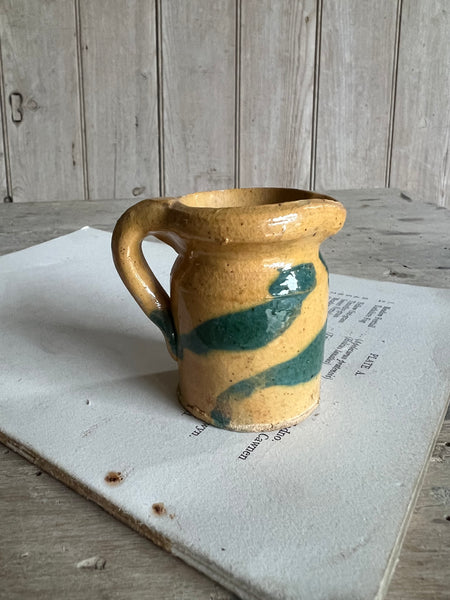 Mini Vintage French Yellow Jug