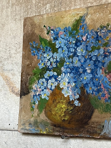 Small Floral Oil on Board