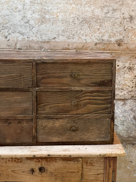 Vintage French Bank of Drawers