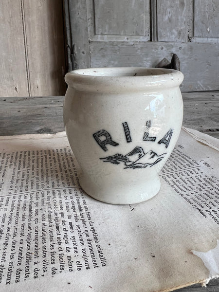 French Vintage Rila Yoghurt Pot