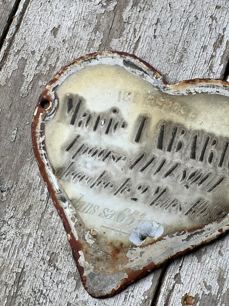 Vintage French Rustic Memorial Heart