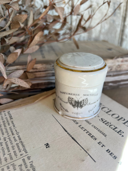 French Vintage Pharmacy Lidded Pot