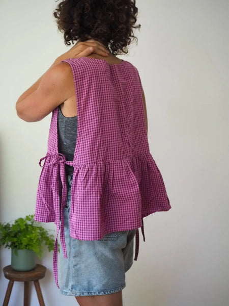 Winnie Pinny - Fig Check Cotton