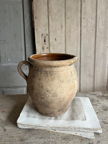 Handled French Earthenware Pot