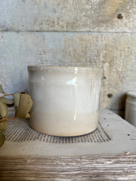 Small French Creil Et Montereau Antique Pot