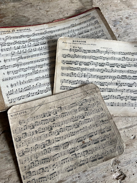 Collection of French Vintage Music Sheets