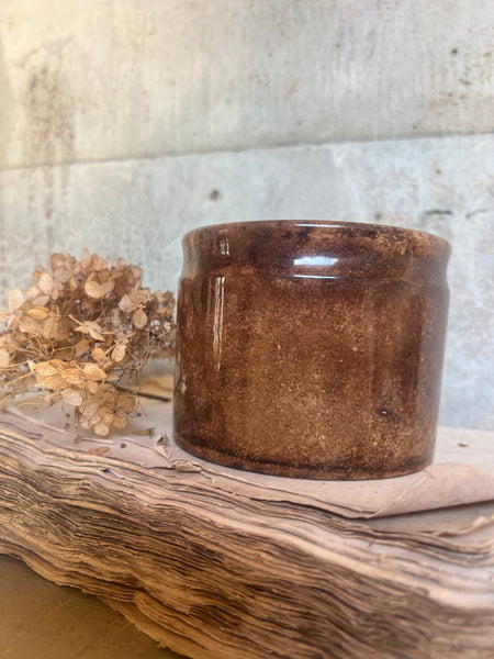 Chunky Buttery Antique Confiture Pot