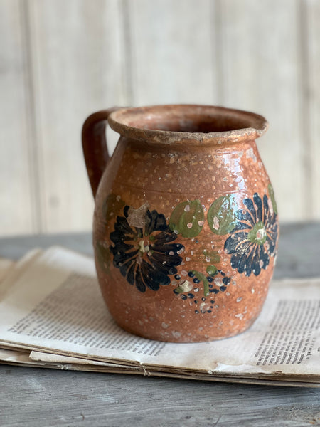 Vintage French Floral Pot