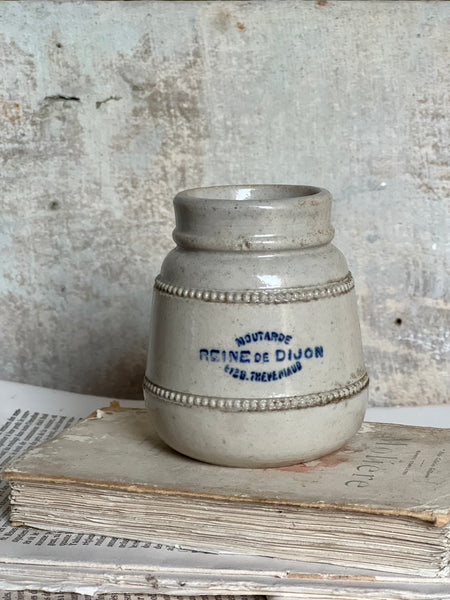 Branded French Stoneware Mustard Jar