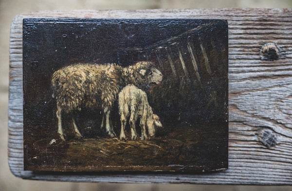 Antique Famous Charles Jacque Barbazion Sheep 1855