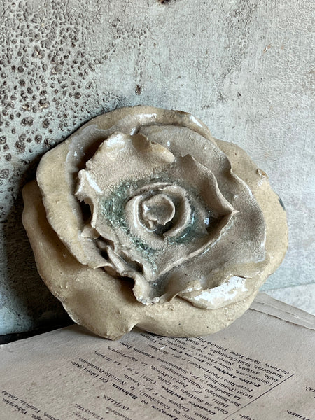 Vintage French Ceramic Rose