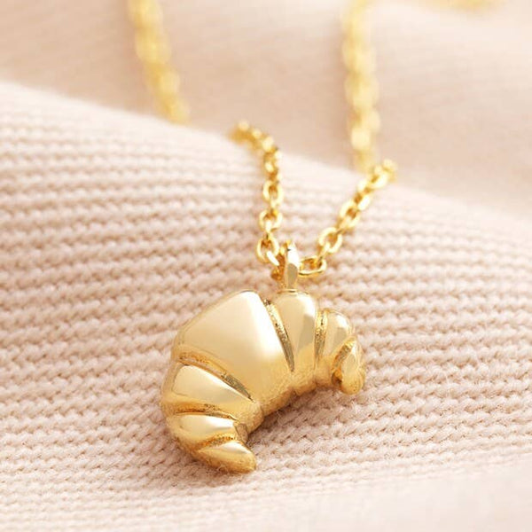 Lisa Angel Croissant Pendant Necklace in Gold