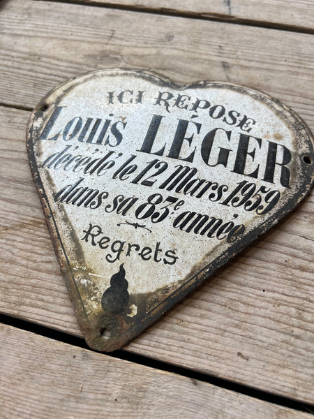 Vintage French Rustic Memorial Heart