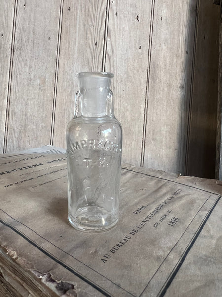 Vintage Mini Glass Branded Bottle