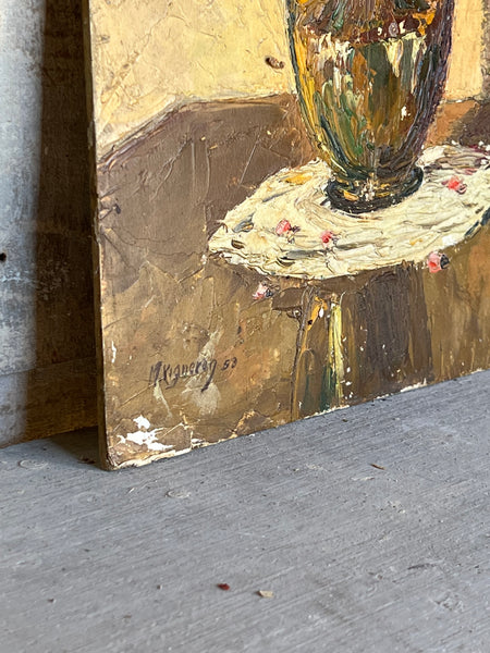 French Floral Oil Painting