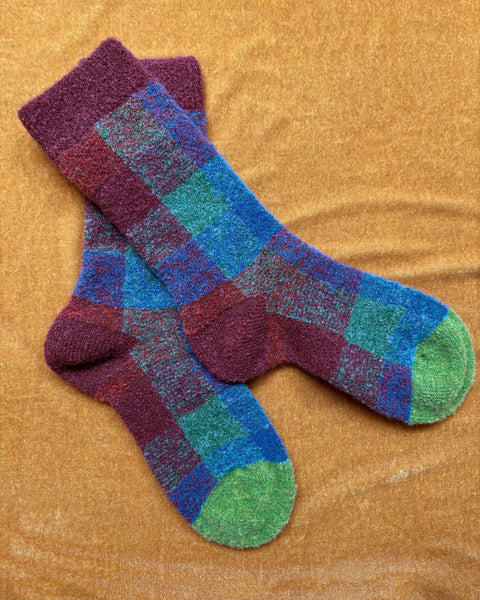 Bonne Maison Mousse Checks Socks