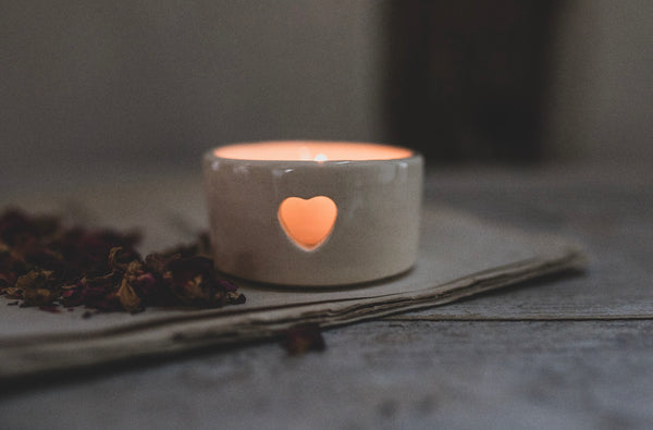 Artisan Hand Made Heart Tea Light Holders