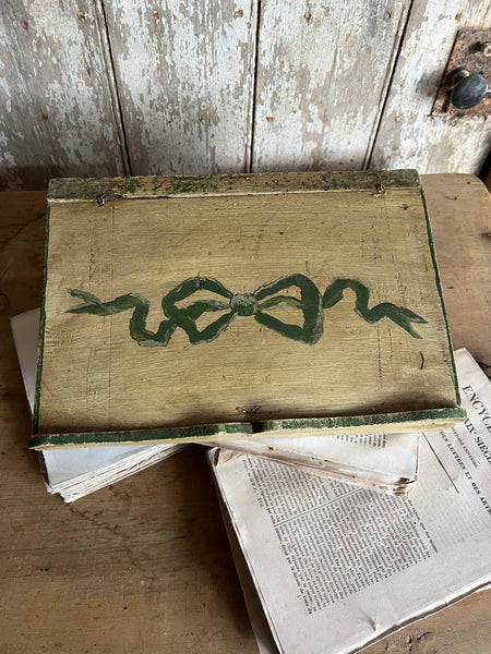 Beautiful French Painted Vintage Document Box