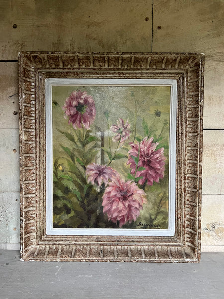 Beautiful Framed French Bright Floral Oil