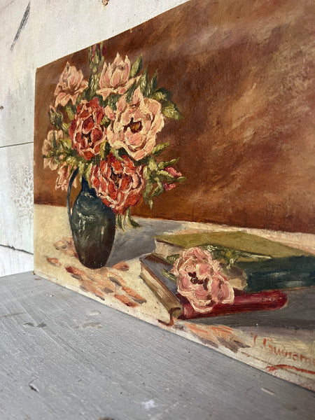 Floral Oil on Board