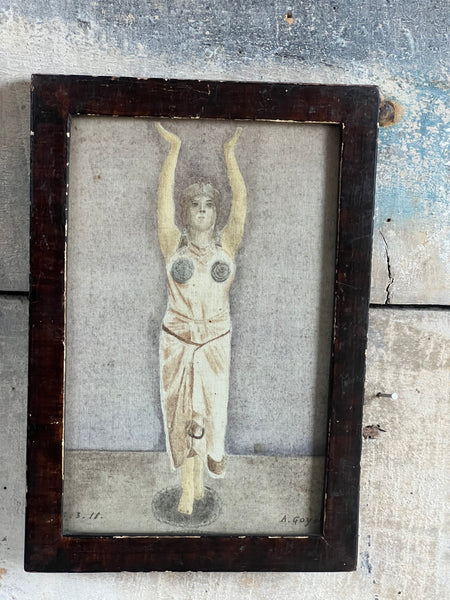 Beautiful Framed French Painting 1918