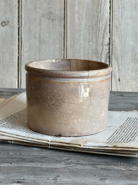 Crazed Antique Confiture Pot