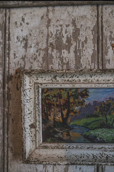 Framed French Oil Landscape on Board