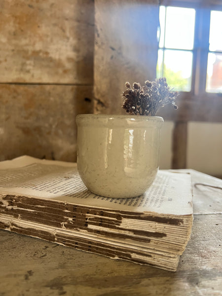Vintage French Yoghurt Pot