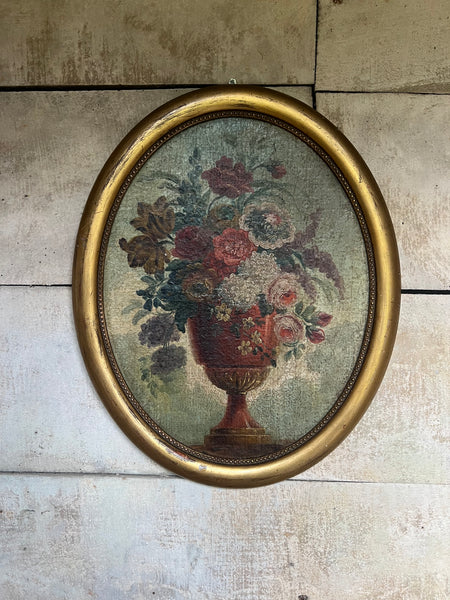 French Antique Framed Floral