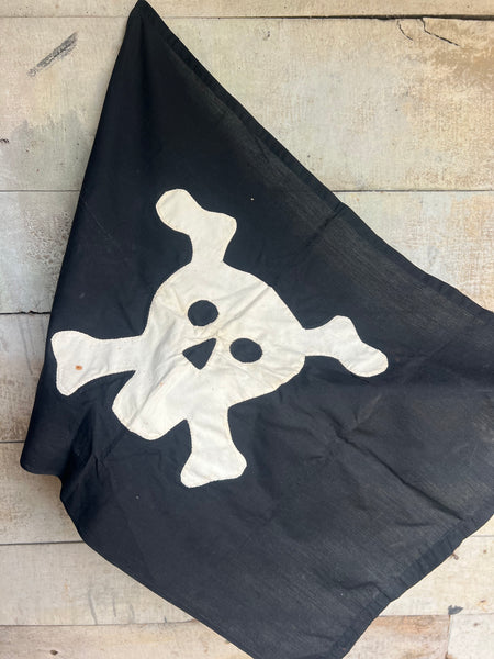 Vintage French Handmade Pirates Flag