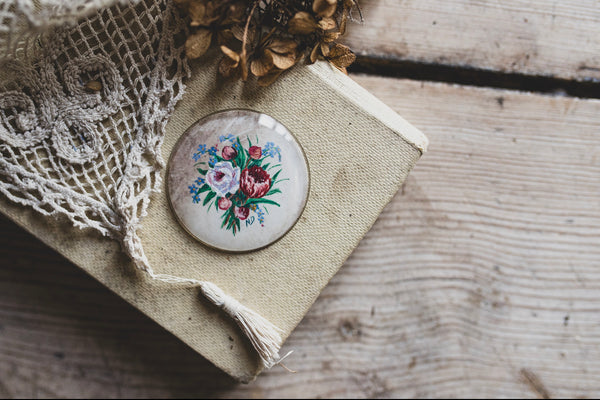 Sweet Tiny French Floral Painting