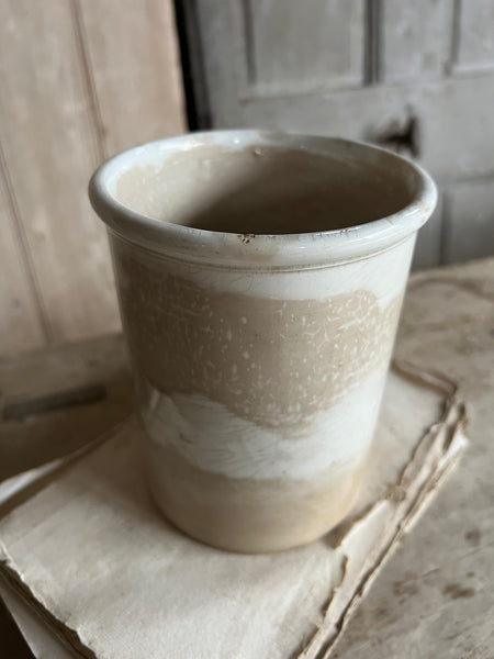 French Creil Et Montereau Crazed Pot