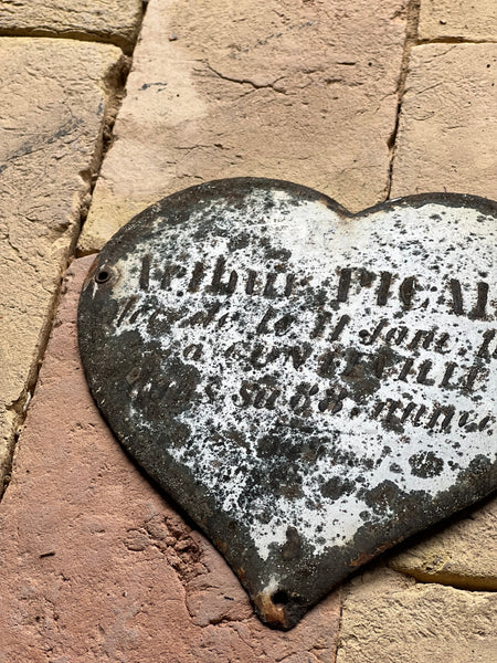 Vintage French Rustic Memorial Heart