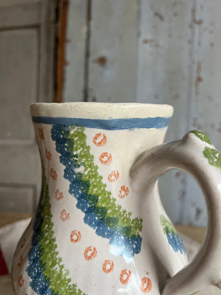 Vintage French Spongeware Jug